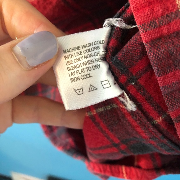 Weatherproof Red Black Flannel Plaid Button Down Lumberjack Country - Picture 9 of 9